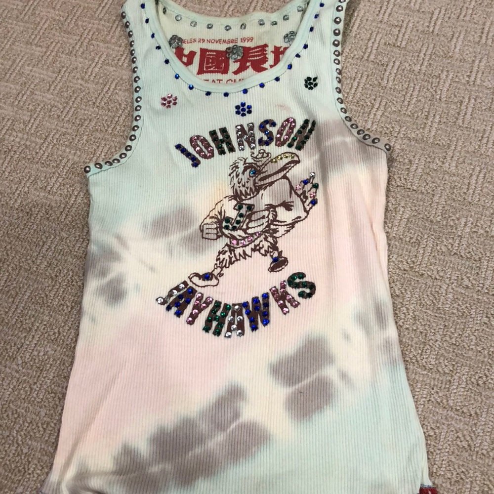 Great Wall of China rubbed cotton tank